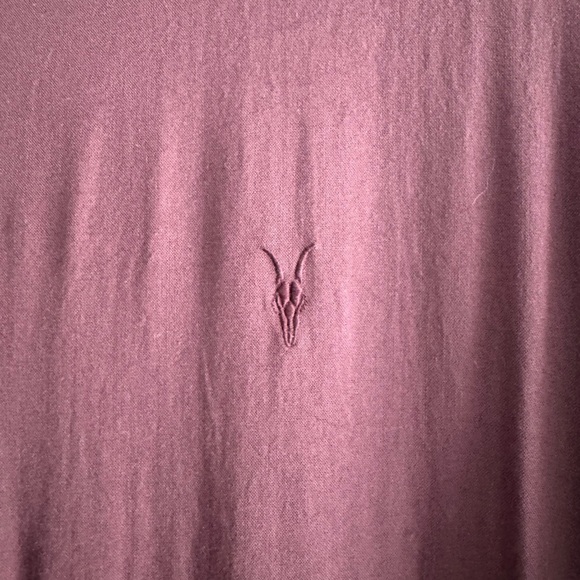 Like New AllSaints Venice Revere Collar Ramskull Shirt - Picture 3 of 6